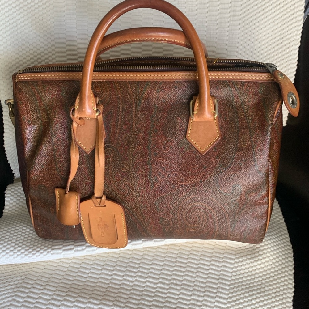 Etro paisley coated canvas